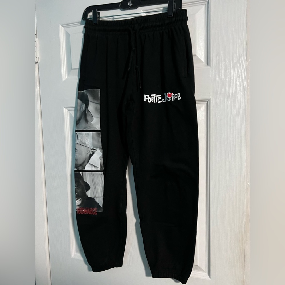 I am selling black Poetic Justice sweatpants with pockets. They are barely worn.